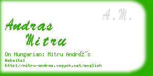 andras mitru business card